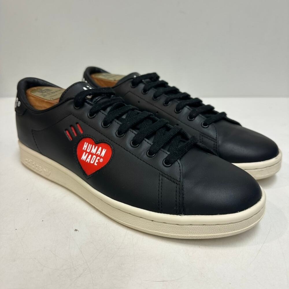EUC Human Made x adidas Stan Smith ‘Black’ Calf Casual Sneaker Streetwear 8